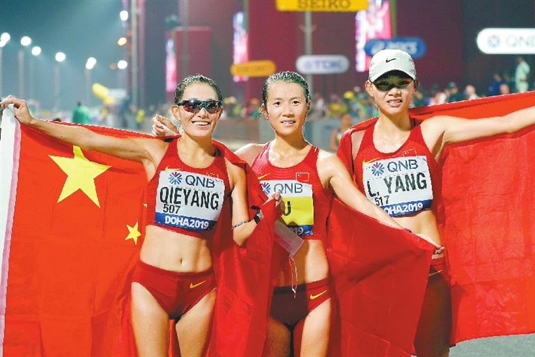 China Sweeps 20km Race Walk Podium China Sweeps 20km Race Walk Podium